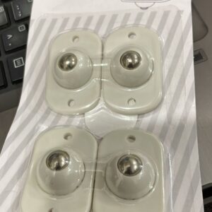 Quality Furniture Moving Wheel -  [4 Pcs] | Stainless Steel Mini Swivel Wheels With 360 Degree Rotation For Bins Storage Box - Image 5