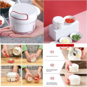 (NW00085) MINI FOOD CHOPPER  Powerful Meat Grinder Hand-power Food Chopper Mincer Mixer Blender Chop Meat Fruit Vegetable Nuts Shredder - Image 4
