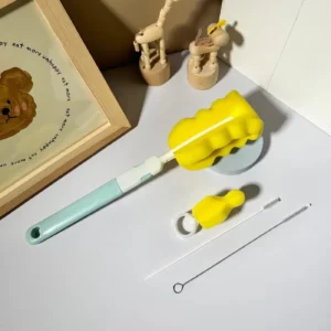 (pack of 3 )Baby Bottle and Teat Brush Set with Changeable Endings ? Bottle, Sponge, Straw, and Pacifier (random color - Image 2