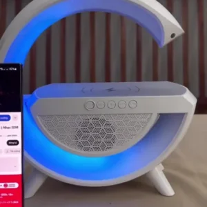 Bt 2301 G shaped LED wireless charging Speaker - Image 2