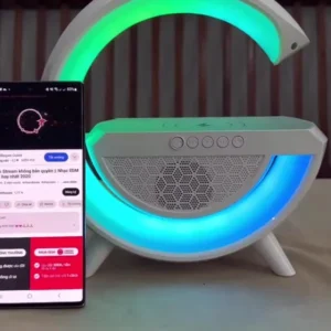 Bt 2301 G shaped LED wireless charging Speaker - Image 3