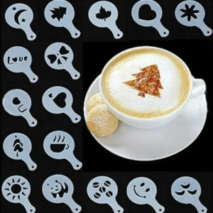 Pack Of 16 Silicone Coffee Art Stencil - Image 4