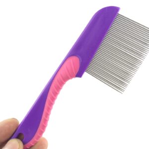 (pack of 3) Stainless Steel Hair Comb Professional Nit Head Hair Lice Comb Long Steel Teeth - MultiColor - Image 5