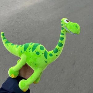 Green Collar Dinosaur Stuffed Toy ? Soft Plush Dinosaur Doll for Kids, Toddlers & Babies ? Cute Cartoon Dino with Green Neck Scarf ? Perfect for Snuggling, Gifting & Nursery Decor - Image 5