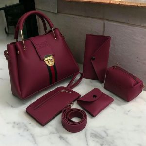5 Pieces Handbag Set | Stylish Women?s Bags | Shoulder, Tote, Crossbody & Wallet Combo