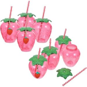 Strawberry Straw Water Bottle (Cute/Kawaii Design) - Image 4