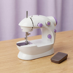 SM-202A Electric Mini Sewing Machine ? Double Threads & Two Speed Control for Home & Travel