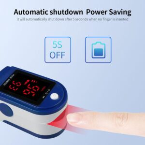 Fingertip Pulse Oximeter Blood Oxygen Saturation Detector Pulse Rate Monitor Portable Oximeter with Fingertip Puls Rate Monitor Portable Oximeter - Image 3