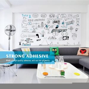 Self-Adhesive Whiteboard Wall Decal Sticker | Strong & Durable Dry Erase Wall Paper | Message Board Peel Stick White Board with 1 Marker for Kids Drawing (White Color) - Image 3