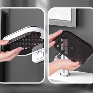 Wall Mounted Soap Holder with Draining Tray Holder For Bathroom | Bar, Holder Rack For Shower Wall, Kitchen, Bathroom(random color) - Image 2