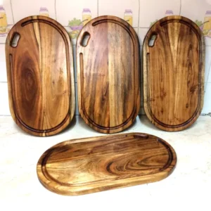 Premium Oblong Acacia Wood Chopping Board ? 17 x 9 x 2 Inches - Image 3