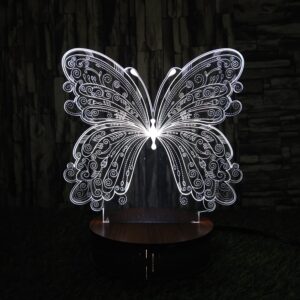 3D Butterfly Illusion Lamp ? Beautiful Night Lamp, Decorative Piece, and Unique Gift - Image 3