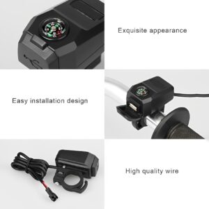 Motorcycle USB Charger with Compass ? Fast Charging, Waterproof, 36-105V ? Universal for Motorcycles & E-Bikes - Image 5