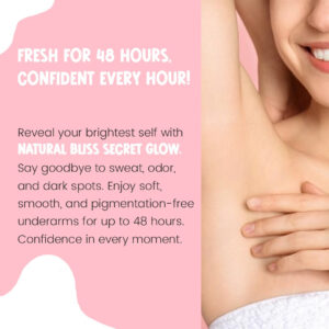 Secret Glow Original Underarm Brightening & Odor Control Cream | Long-Lasting Odor Control | Hydrating & Gentle Formula 50g - Image 3