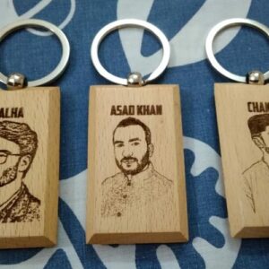 Customize Wooden Keychain <b>( Name & Picture )</b> - Image 1