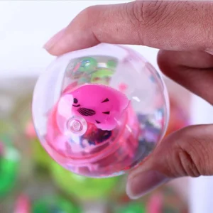 (pack of 6)Glowing Ball Toy - Super Led Water Ball Size 65mm - Glowing Elastic Ball Kids Toy Gift - Image 2