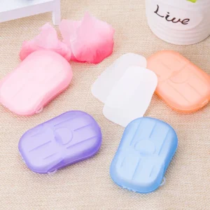 Portable Outdoor Travel Soap Paper Washing Hand Bath Clean Scented Slice Sheets Disposable Boxes Soap Mini Paper Soap - Each - Image 4