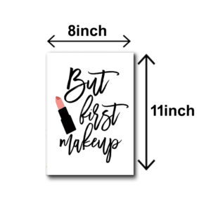 set of 5 make up themed girls room decore wall art wooden sticky Phototile frames - Image 3