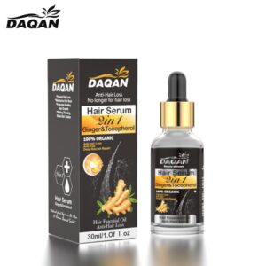 Anti Hair Loss Serum 2 in 1 Natural Hair Fall Serum Ginger and Tocopherol Hair Growth Essence Oil Hair Care Serum | Hair Loss Treatment for Men & Women | - Image 3