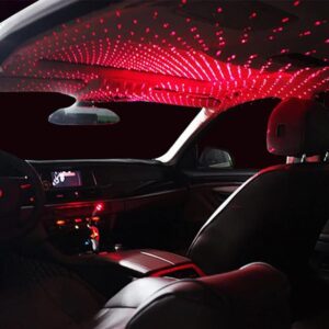 LED Galaxy Star Light  ? USB Powered Rotating Starry Sky Laser Night Light For Bedroom Car Roof And Ceiling Decoration ? Red Color - Image 3