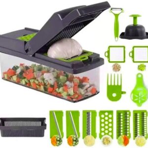 16 IN1 Mandoline Slicer Veggie Food Chopper Vegetable Cutter Tomato Carrot Grater Cheese French Onion Shredders Kitchen Tool - Image 4