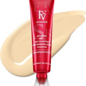 FV Liquid Foundation Full Coverage Waterproof Long Lasting Makeup Matte Finish Concealer Tube Foundation - Image 3