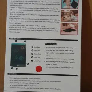 8.5 muliticolour writing tablet Lock system available in it - Image 2