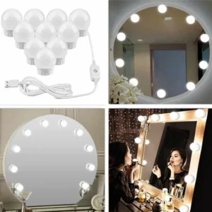 Vanity Mirror Fill Light Bulb | Changeable Luminance 3 Colors LED USB String Dimmable Vanity Light - Image 2