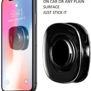 Universal Gel Pad, Mobile Holder, All Purpose Double Sided Nano Tape, Mobile Holder for Car (Black and Transparent) - Image 1