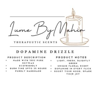 Dopamine Drizzle | Dopamine in Every Flick ? Handmade Fresh Floral Soy Wax Candle - 100 gram - Image 2