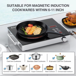 RAF 3500W Electric Infrared Stove ? High-Power Hot Plate Cooker | Portable Electric Chula for Fast, Even Heating | Energy-Efficient Countertop Burner for Home, Kitchen, and Outdoor Use - Image 3