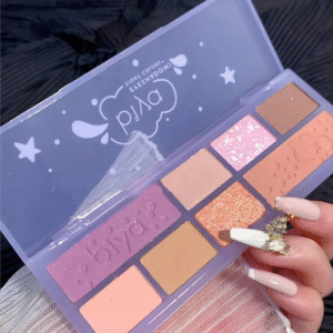 08 Colors Biya Star Flash Eight-Color Eye Shadow Palette Matte Pearl Light Fine Color Milk Tea Earth Niche Glitter Eye Shadow - 8 colors Korean Trending Eye Shadow Palette? - Image 4