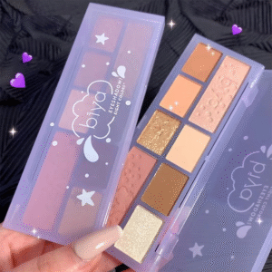08 Colors Biya Star Flash Eight-Color Eye Shadow Palette Matte Pearl Light Fine Color Milk Tea Earth Niche Glitter Eye Shadow - 8 colors Korean Trending Eye Shadow Palette? - Image 3