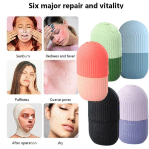 Ice Roller Facial Massager | Silicone Cleansing Ice Lattice | Ice Cube Roller with Scrub (Random Color) - Image 5