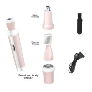 Kemei 4 in 1 Rechargeable Hair Remover Shaver Ladies epilator - KM-3024 (Random color) - Image 4