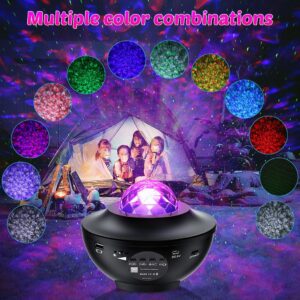 Starry Projector Light Galaxy Seen for Kids, LED Star Projector Star Lights with Remote Control, Night Light Compatible with Alexa &Google Bluetooth Speaker, Nebula Projector with Ocean Wave, Christmas Gift for Kids - Image 3