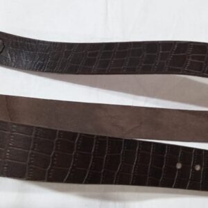 Crocodile Brown Leather Belt - Image 2