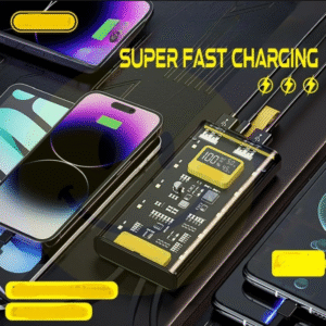 Transparent Power Bank With LED Light | Fast Charging Portable Power Bank With Dual USB Output And Smart Display - Image 1
