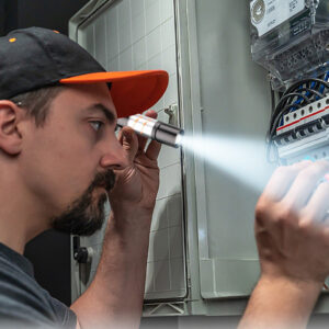 Stainless Steel LED Mini Usb Torch, Mini Pocket Flashlight - White - Image 1