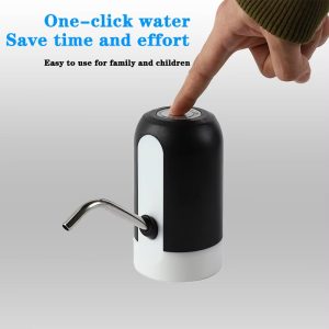 USB Rechargeable Automatic Water Bottle Pump ? Electric Drinking Water Dispenser with One-Touch Switch for Gallon Bottles