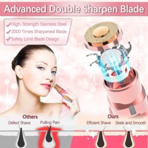 2 in 1 Electric Eyebrow Trimmer and Shaver, Flawless Hair Remover 2 in 1 Hair Remover Trimmer For Women, Flawless Facial Machine Razor, Painless Eyebrow Removal (Rechargeable) - Image 1