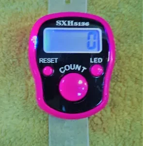 SXH Original Finger Counter with LED - Counts ( Tasbeeh / Digital Clicker ) (Random Color) - Image 3