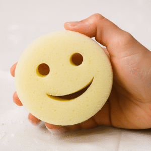 Smiley Face Scrub Sponge ? Mr. & Mrs. Scrub | Gentle on Surfaces, Tough on Messes - Image 4