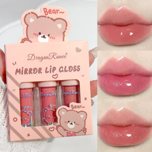 3 PC Mirror Lip Gloss Tinted Lip Balm Lip Oil Hydrating Non-Sticky Lip Glow Oil Lip Plumper Mirror Gloss Lip Stain (Random Shades) - Image 1