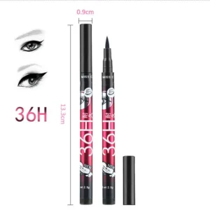 (Pack of 06) YANQINA 36H Precision Liquid Waterproof Eyeliner Pencil | Eye Liner (Black) - Image 4