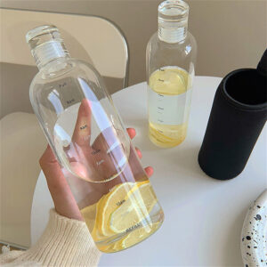 Transparent,lightweight Sports Water Bottle Portable Leak-proof Fitness Gym Water Time Scale, Sealed, Leakproof, 500ml Capacity - Image 3