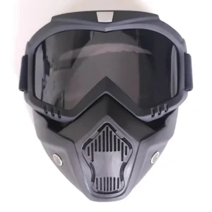Motorcycle Goggles with Removable Full Face Mask Riding Glasses Dirt Bike ATV Motocross Detachable Eyewear (Random glass Shade) - Image 3