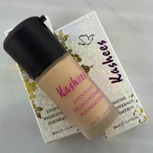 Kashees Eventone High Coverage Liquid Foundation 20ml | Smooth Matte Finish, Long-Lasting, Full Coverage Base Makeup (Ivory Shade) - Image 5