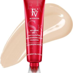 Fv Foundation Waterproof With Medium Coverage, Oil-free & Long Lasting, Matte orever Foundation For Oily/normal Skin, Forever Liquid Makeup Foundation For Face, Natural Beige 30g - Image 5