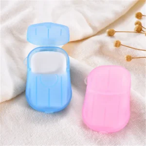 Portable Outdoor Travel Soap Paper Washing Hand Bath Clean Scented Slice Sheets Disposable Boxes Soap Mini Paper Soap - Each - Image 5